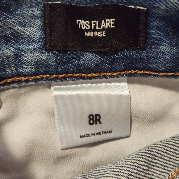 Women's Express Denim Jeans, flare leg, 70s style, size 8 Regular - Picture 4 of 6